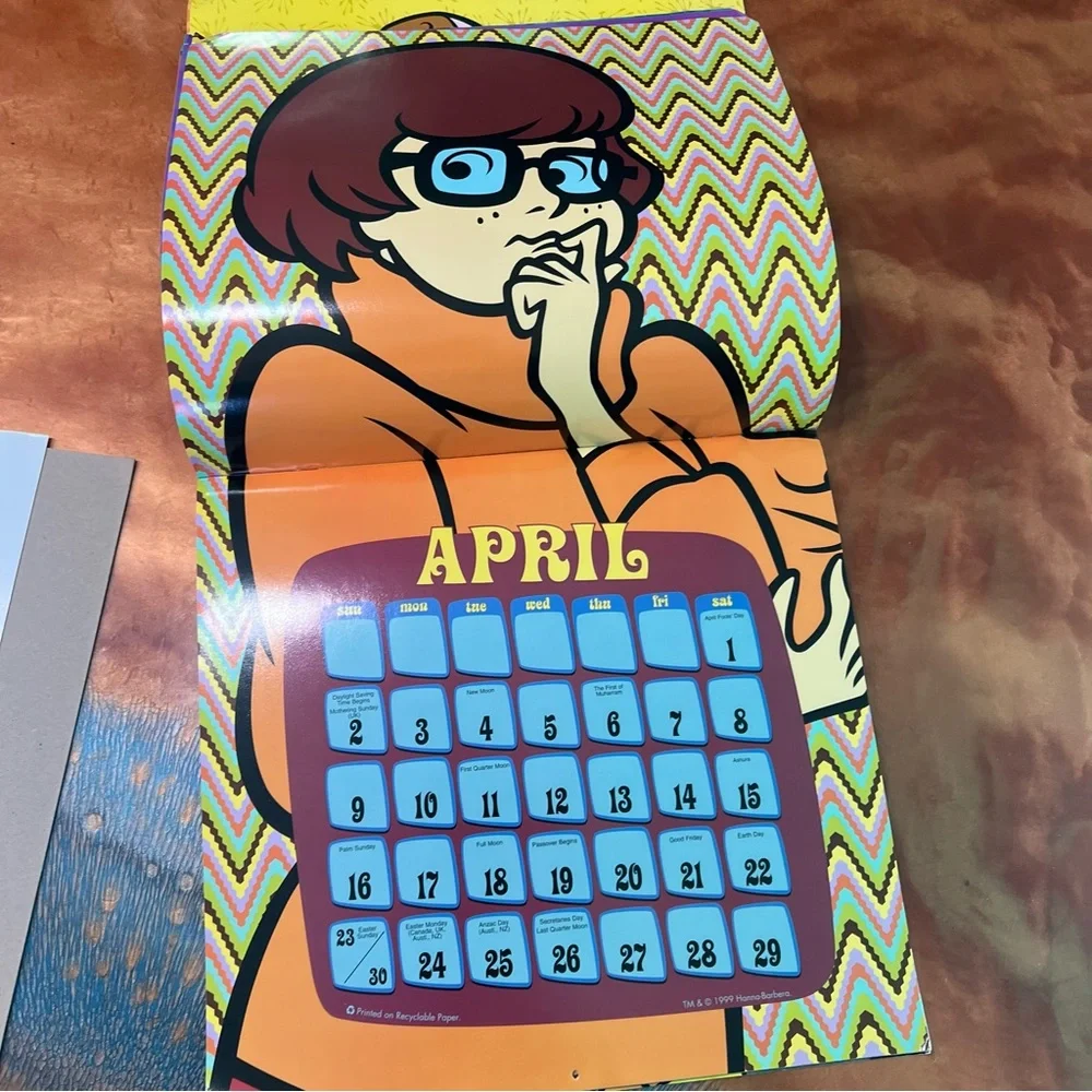 Vintage 2000 Scooby Doo Calendar with Poster Y2K